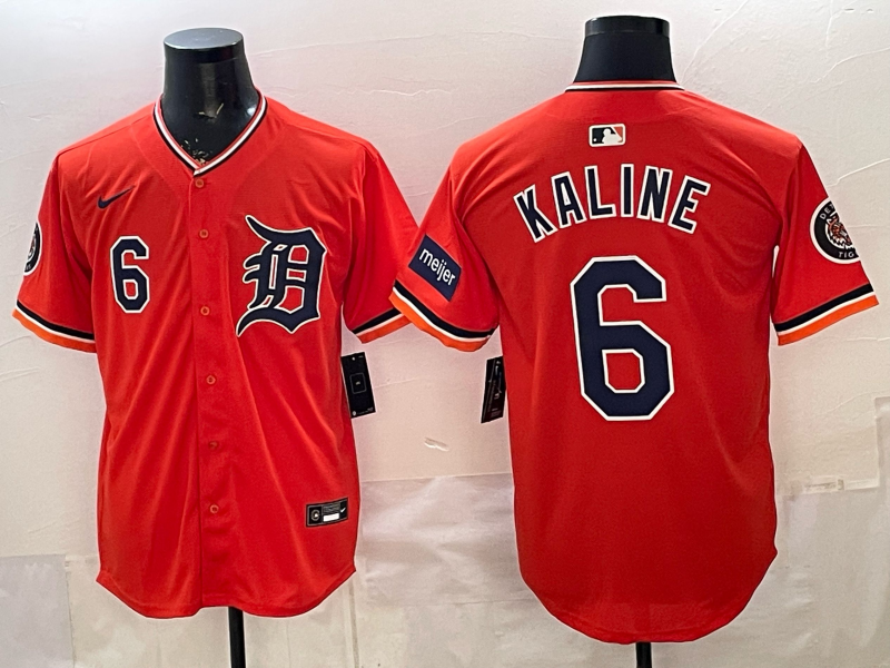 Men Detroit Tigers #6 Kaline orange Game Nike MLB Jersey 2026032001->->MLB Jersey